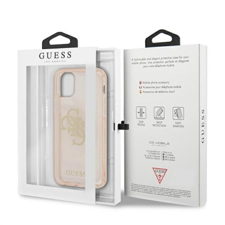 Guess Glitter 4G Big Logo - iPhone 12 / iPhone 12 Pro Case (Gold)