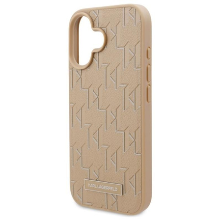 Karl Lagerfeld Hot Stamp MagSafe - étui pour iPhone 16 (beige)
