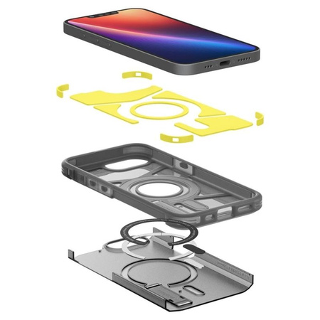 Spigen Tough Armor MagSafe - étui pour iPhone 16e (Frost Black)
