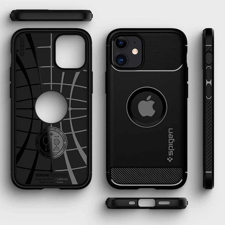 Spigen Rugged Armor - pouzdro pro iPhone 12 / iPhone 12 Pro (černé)