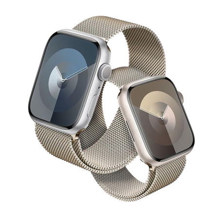 Crong Milano Steel - Stainless Steel Strap for Apple Watch 38/40/41/42 mm (champagne)