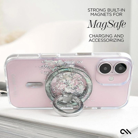 Case-Mate Karat MagSafe - Coque pour iPhone 16 Plus décorée de nacre (A Touch of Pearl)