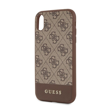 Guess 4G Bottom Stripe Collection - iPhone XR tok (barna)