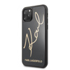 Karl Lagerfeld Double Layers Tempered Glass Glitter Signature Case - iPhone 11 Pro Case (schwarz)