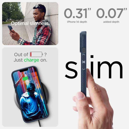 Spigen Liquid Air - Case for iPhone 14 (Navy blue)