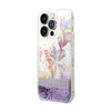 Guess Liquid Glitter Flower - iPhone 14 Pro Case (purple)