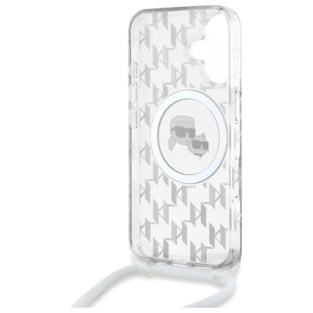 Karl Lagerfeld IML Crossbody Monogram Karl & Choupette Head MagSafe - Case for iPhone 16 (transparent)