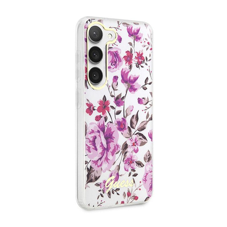 Guess Flower Collection - Etui Samsung Galaxy S23+ (blanc)