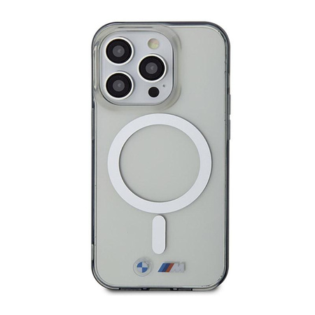 BMW Silberring MagSafe - iPhone 14 Pro Max Tasche (Transparent)