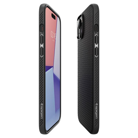 Spigen Liquid Air - Hülle für iPhone 15 (Mattschwarz)