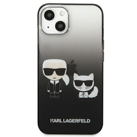 Karl Lagerfeld Gradient Ikonik Karl & Choupette - iPhone 13 Case (black)