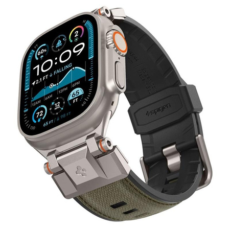 Spigen DuraPro Armor - szíj Apple Watch 44/45/46/49 mm-es órához (katonai zöld)