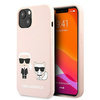 Karl Lagerfeld Slilicone Karl & Choupette Magsafe - Coque iPhone 13 (rose)