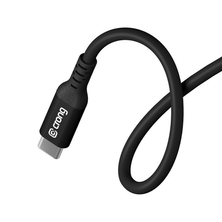 Crong Soft Link - Câble USB-C 100W PD 5A vers USB-C 200cm (noir)