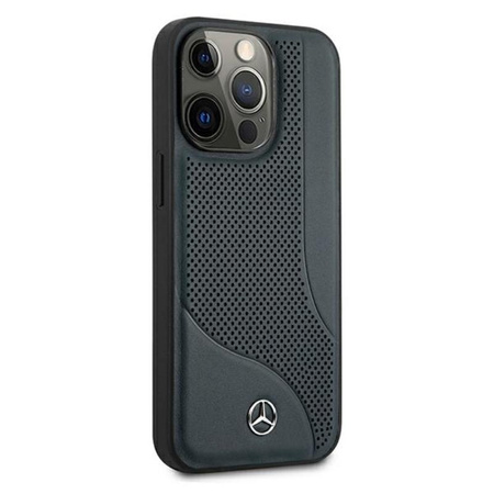 Mercedes Leather Perforated Area - Etui iPhone 13 Pro Max (granatowy)