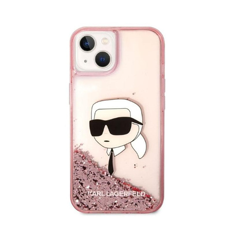 Karl Lagerfeld Liquid Glitter NFT Karl's Head - iPhone 14 Case (pink)