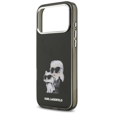 Karl Lagerfeld IML Aquarelle Karl & Choupette & Logo MagSafe - Case for iPhone 17 Pro Max (black)