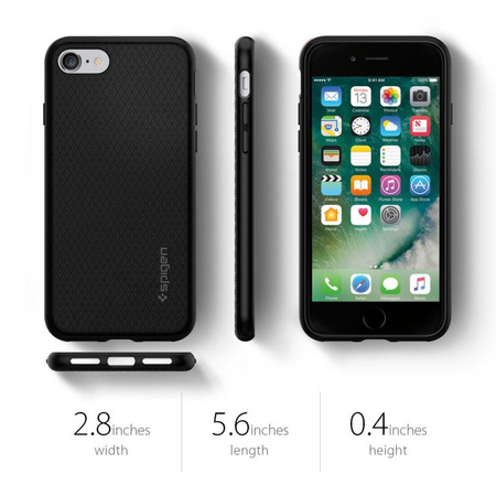 Spigen Liquid Air - tok iPhone SE 2022 / SE 2020 / 8 / 7 (Fekete)