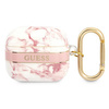 Guess Marble Strap - pouzdro pro Airpods 3 (růžové)