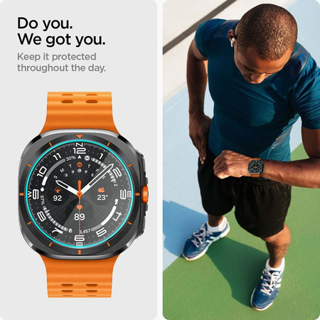 Spigen GLAS.TR EZ FIT 2-Pack - Edzett üveg Samsung Galaxy Watch Ultra 47 mm-es órához (2 db)