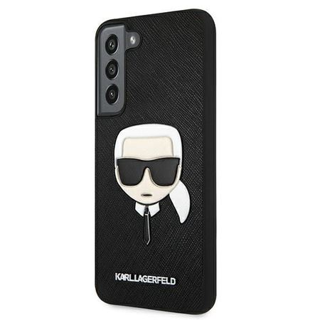 Karl Lagerfeld Saffiano Ikonik Karl`s Head - Étui Samsung Galaxy S22+ (noir)