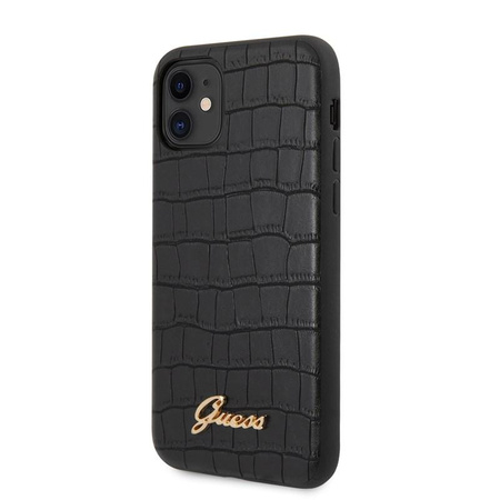 Guess Croco tok - iPhone 11 tok (fekete)