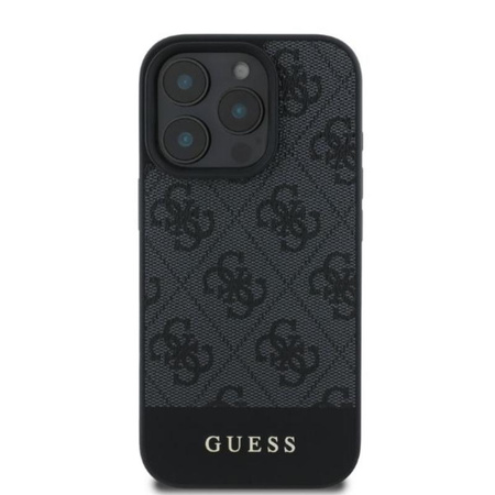 Guess 4G Bottom Stripe – Hülle für iPhone 16 Pro (grau)