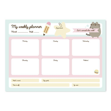 Pusheen - Planner tygodniowy z kolekcji Foodie 54 strony A4