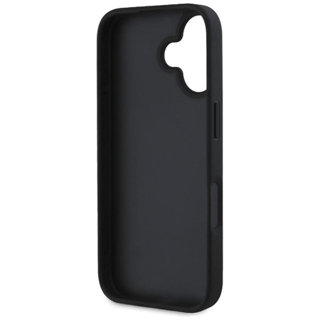 Guess Hot Stamp 4G Pattern Triangle Metal Logo - pouzdro pro iPhone 16 (černé)