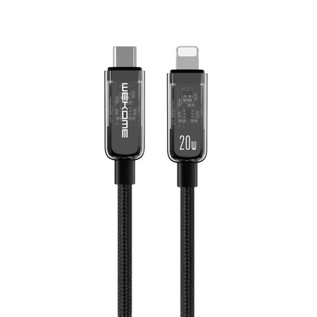 WEKOME WDC-181 Vanguard Series - Câble de connexion PD USB-C vers Lightning à charge super rapide 20W 1 m (Noir)