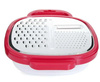 Alpina - multifunctional grater with container (red)