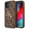 Guess 4G Big Metal Logo - iPhone 12 mini case (brown)