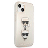 Karl Lagerfeld Glitter Karl & Choupette Head - iPhone 13 mini Hülle (Gold)
