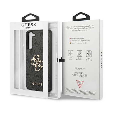 Guess 4G Big Metal Logo - Etui Samsung Galaxy S23+ (szary)