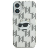 Karl Lagerfeld IML Choupette Head Galvanisiert - iPhone 16 Hülle (Transparent)