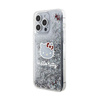 Hello Kitty Liquid Glitter Charms Kitty Head - iPhone 15 Pro Max tok (ezüst)