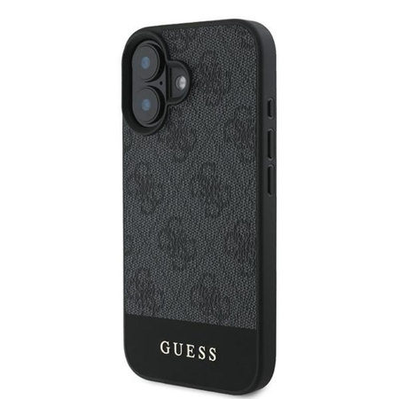 Guess 4G Bottom Stripe - pouzdro pro iPhone 16 (šedé)