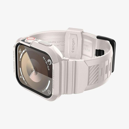 Spigen Rugged Armor Pro - Armband mit Gehäuse für Apple Watch 4/5/6/7/8/9/SE 44/45 mm (Dune Beige)