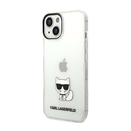 Karl Lagerfeld Choupette Body - pouzdro pro iPhone 14 Plus (čiré)