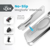 Speck Presidio Perfect-Clear ClickLock & Magsafe - iPhone 15 Pro Case (Clear / Chrome Finish / Serene Silver)