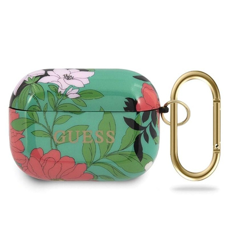 Guess Flower Collection N1 - Étui Airpods Pro (Vert)