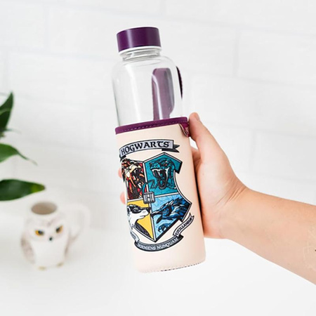 Harry Potter - 500 ml glass water bottle (Hogwarts)