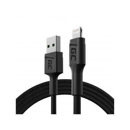 Green Cell PowerStream - Kabel USB-A - Lightning 120 cm pro rychlé nabíjení Apple 2.4A