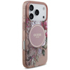 Guess IML Flowers Electro Pearl Strap MagSafe - Pouzdro iPhone 17 Pro (růžový)