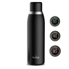 PURO Smart Bottle - Bouteille thermique 500ml INOX avec bouchon LED intelligent (Noir)