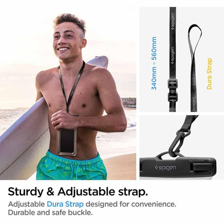 Spigen A610 Universal Waterproof Float Case - Étui pour smartphones jusqu'à 6,9" (transparent)