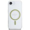 Guess IML Glitter Circle MagSafe - pouzdro pro iPhone 16e (průhledné)