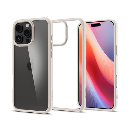 Spigen Ultra Hybrid - Coque pour iPhone 16 Pro (Titane naturel)
