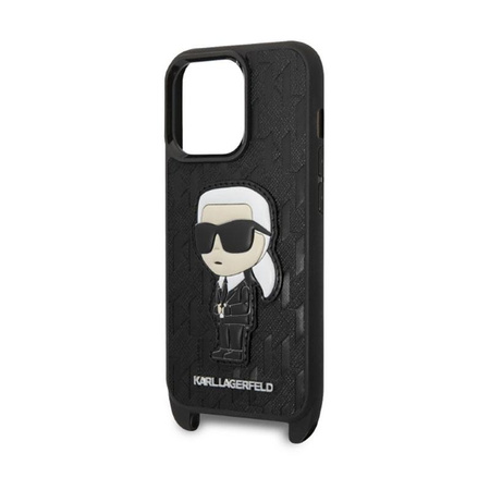 Karl Lagerfeld NFT Monogram Ikonik Patch - iPhone 14 Pro Max tok (fekete)