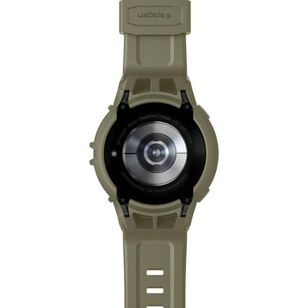 Spigen Rugged Armor Pro - Bracelet + étui pour Samsung Galaxy Watch 5 45 mm (Vintage Khaki)